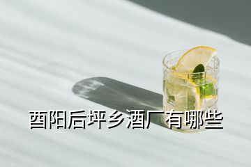 酉陽后坪鄉(xiāng)酒廠有哪些