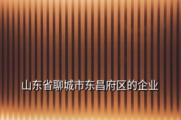 山東省聊城市東昌府區(qū)的企業(yè)