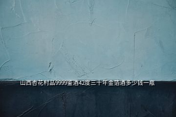 山西杏花村品9999鑒酒42度三十年金箔酒多少錢(qián)一瓶