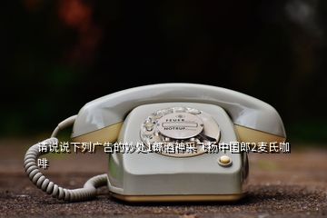 請說說下列廣告的妙處1郎酒神采飛揚中國郎2麥?zhǔn)峡Х?></p>

</div>
</div>
<div   id=