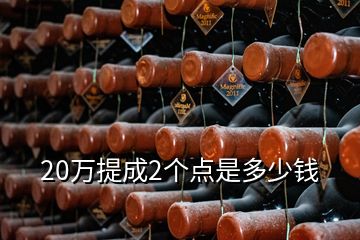 20萬提成2個點是多少錢