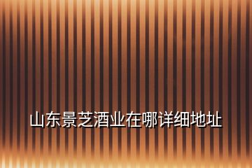 山東景芝酒業(yè)在哪詳細(xì)地址