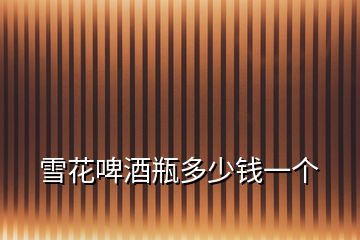 雪花啤酒瓶多少錢一個