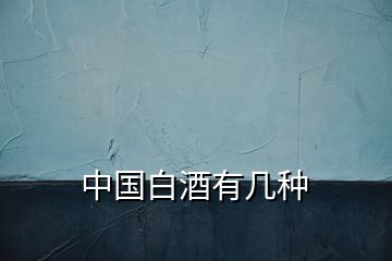 中國白酒有幾種