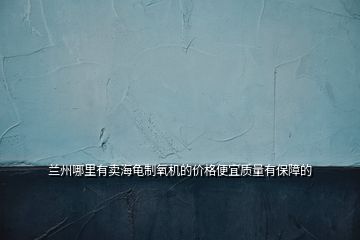 蘭州哪里有賣海龜制氧機(jī)的價格便宜質(zhì)量有保障的