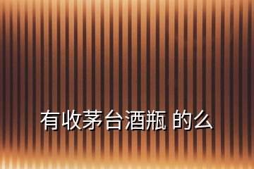 有收茅臺酒瓶 的么