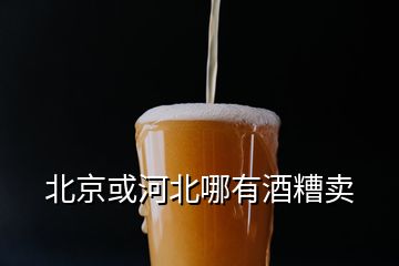 北京或河北哪有酒糟賣(mài)