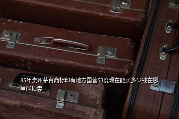 85年貴州茅臺商標印有地方國營53度現(xiàn)在能賣多少錢在哪里能拍賣