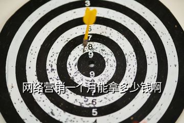 網(wǎng)絡(luò)營(yíng)銷一個(gè)月能拿多少錢啊