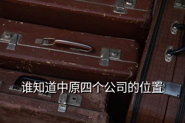 誰知道中原四個公司的位置