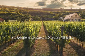 浙江省臺州市椒江區(qū)白云山南路156158號是做什么的