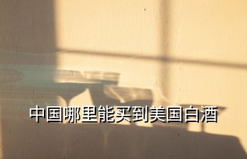 中國(guó)哪里能買(mǎi)到美國(guó)白酒