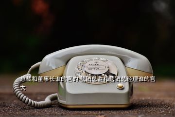 總裁和董事長(zhǎng)誰的官的 營(yíng)銷總監(jiān)和營(yíng)銷總經(jīng)理誰的官大