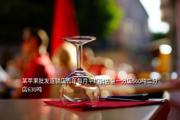 某蘋(píng)果批發(fā)連鎖店去年每月平均銷(xiāo)售量一分店560噸二分店630噸