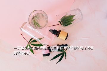 一切唯心造命由己造相由心生 世間萬(wàn)物皆是化相 心不動(dòng)萬(wàn)物皆不動(dòng)