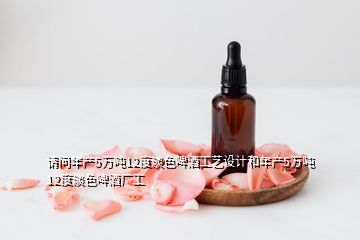 請問年產(chǎn)5萬噸12度淡色啤酒工藝設(shè)計和年產(chǎn)5萬噸12度淡色啤酒廠工