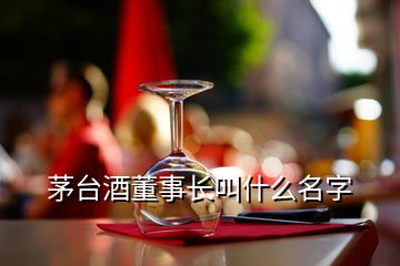茅臺(tái)酒董事長叫什么名字