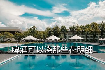 啤酒可以澆那些花明細