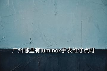 廣州哪里有l(wèi)uminox手表維修點呀