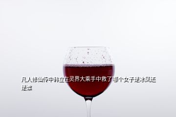 凡人修仙傳中韓立在靈界大乘手中救了哪個(gè)女子是冰鳳還是誰