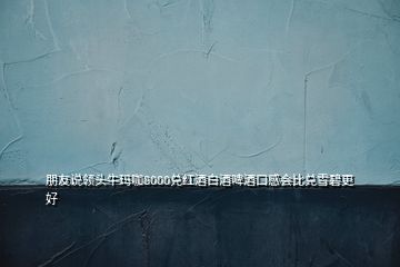 朋友說(shuō)領(lǐng)頭?，斂?000兌紅酒白酒啤酒口感會(huì)比兌雪碧更好
