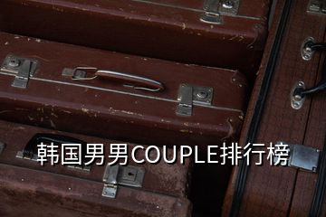 韓國(guó)男男COUPLE排行榜