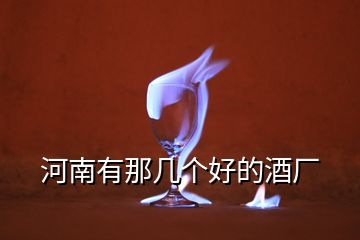 河南有那幾個(gè)好的酒廠