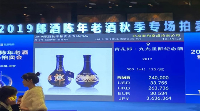 青花郎2019·九九重陽(yáng)紀(jì)念版拍出24萬(wàn)元高價(jià)！