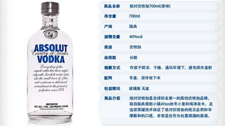 絕對(duì)伏特加多少度，喝多了怎么辦